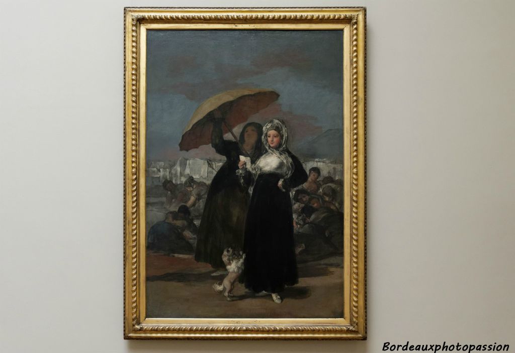 Francisco de Goya y Lucientes, La lettre, dit Les Jeunes, vers 1814-1819. Satire sociale dénoçant l'oisiveté de la classe bourgeoise face à la vie laborieuse du peuple.